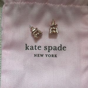 Kate spade stud earrings rose gold